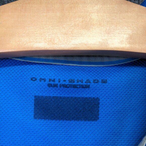 Columbia Omni-Shade Men's Polo Shirt Blue XL Short Sleeve Sun Protection - Picture 11 of 14